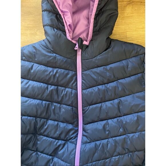 Rokka & Rolla Reversible Puffer Jacket Girl’s XL 14-16 Blue/Lavender Full Zip - Picture 2 of 16